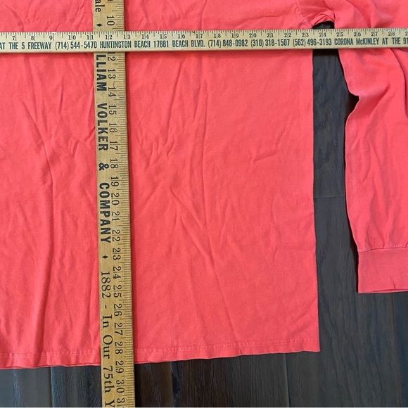 Stussy Men's Long Sleeve 100% Cotton Orange Shirt Size L - Picture 7 of 8